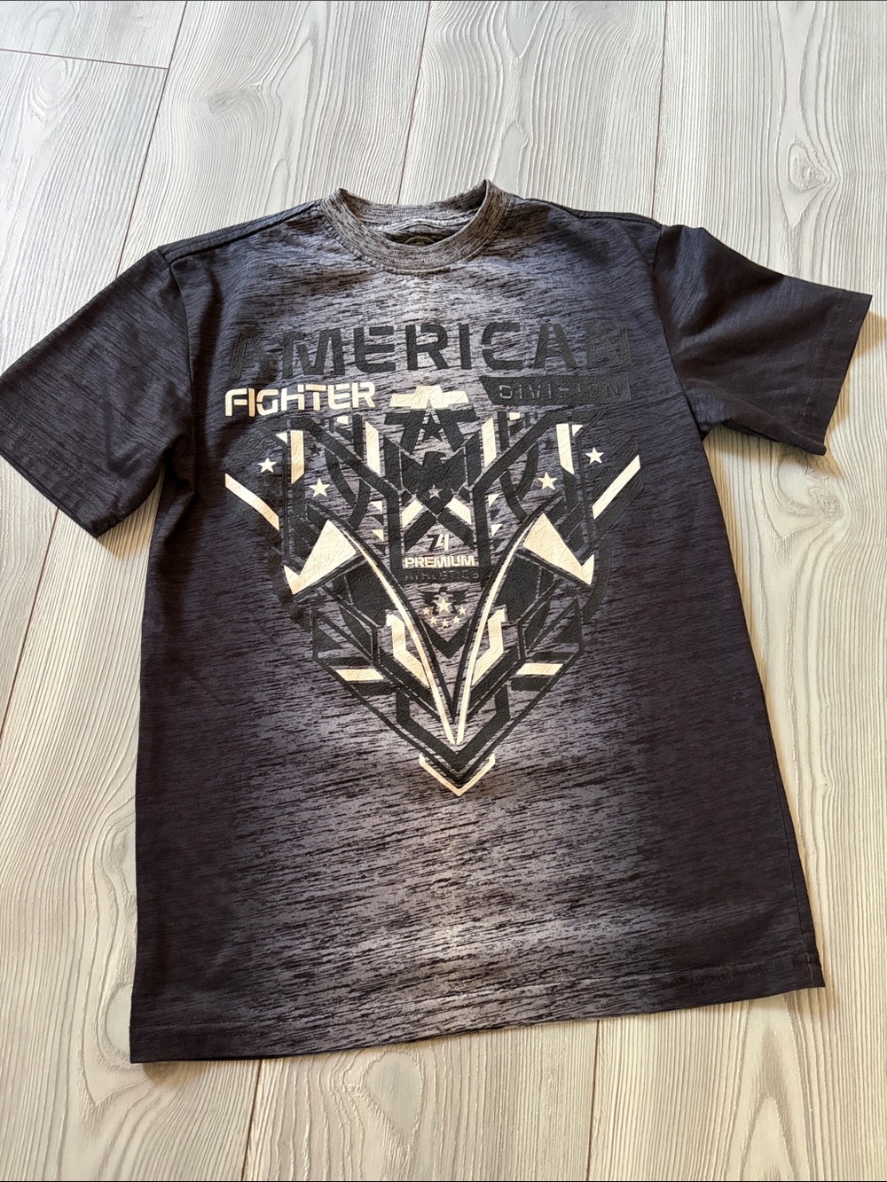 American Fighter Black & Cream Graphic Short Sleeve Tee